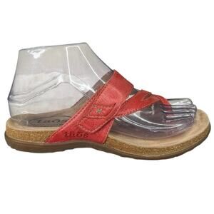 Taos Women’s Perfect Red Leather Thong Sandal Size US 6
